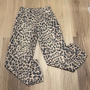 S.O.N.G Animal Print Straight Leg Pants size 3/26